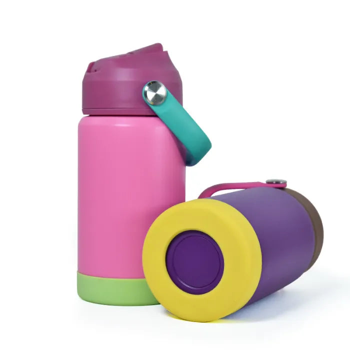 12oz Kids Colorful Powder Coated Water Bottles for Laser Engraving 25Pack USA Warehouse