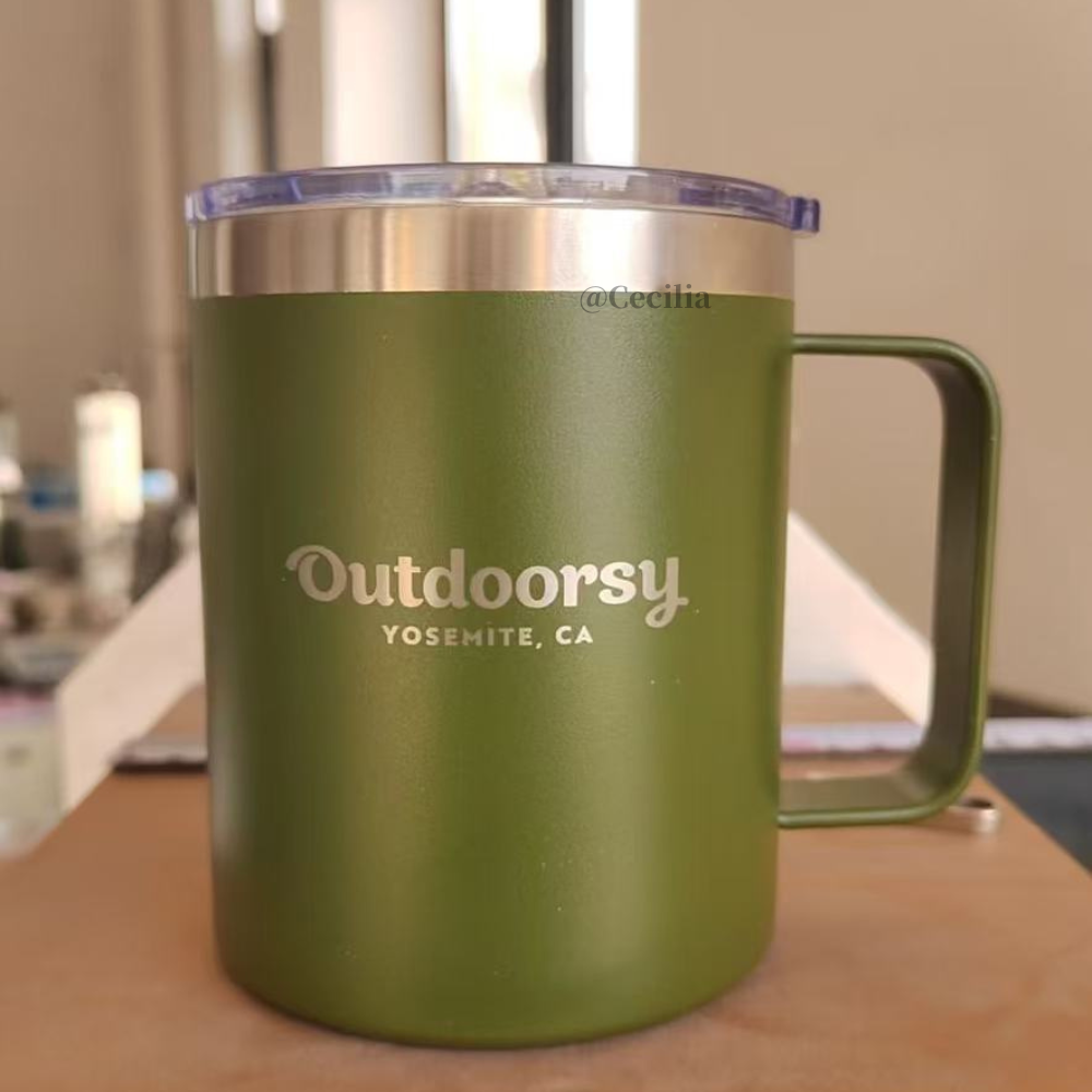 12oz/14oz/16oz Double Wall Stainless Steel Powder Coated Mugs for Laser Engraving 50 Pack China Warehouse