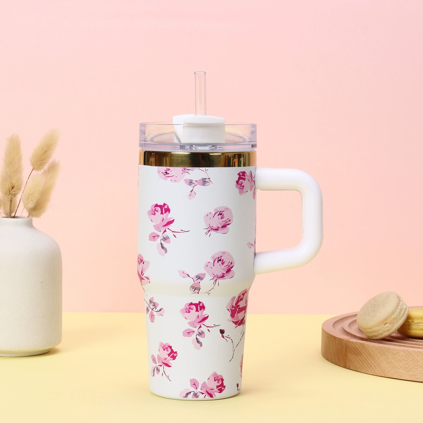14oz 40oz Love Shack Fancy Collab πΈ π Mirror Gold Underneath Blank Quencher Tumblers with Flower Designs 20Pack
