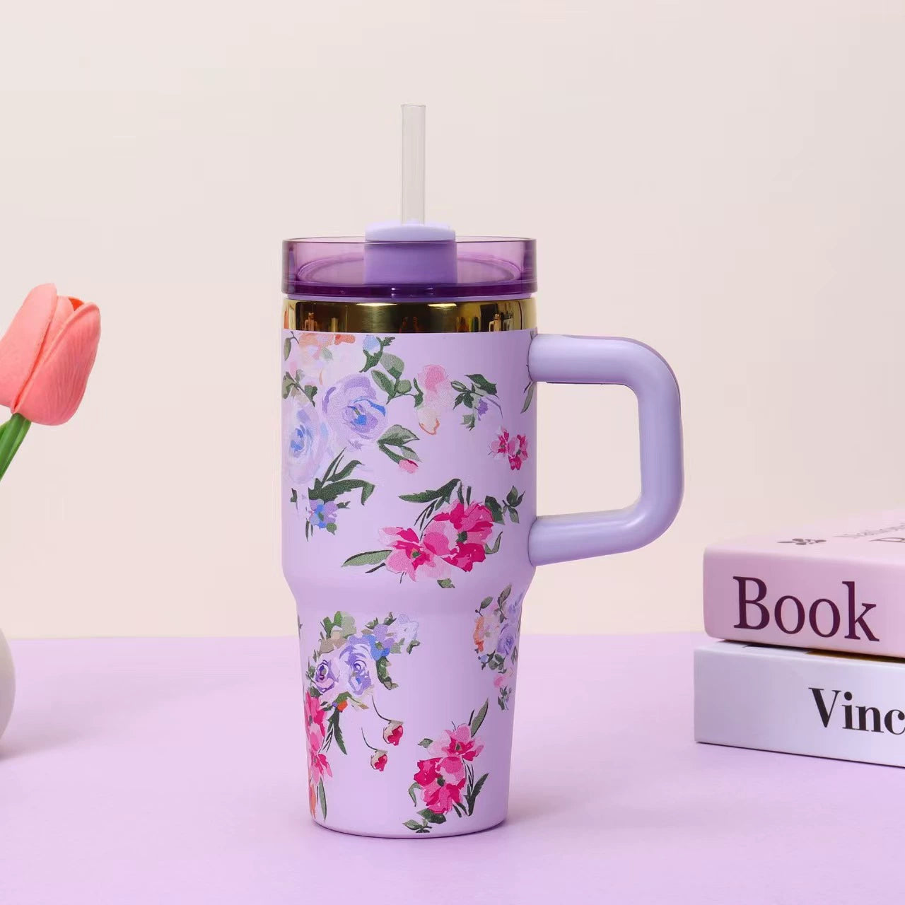 14oz 40oz Love Shack Fancy Collab πΈ π Mirror Gold Underneath Blank Quencher Tumblers with Flower Designs 20Pack