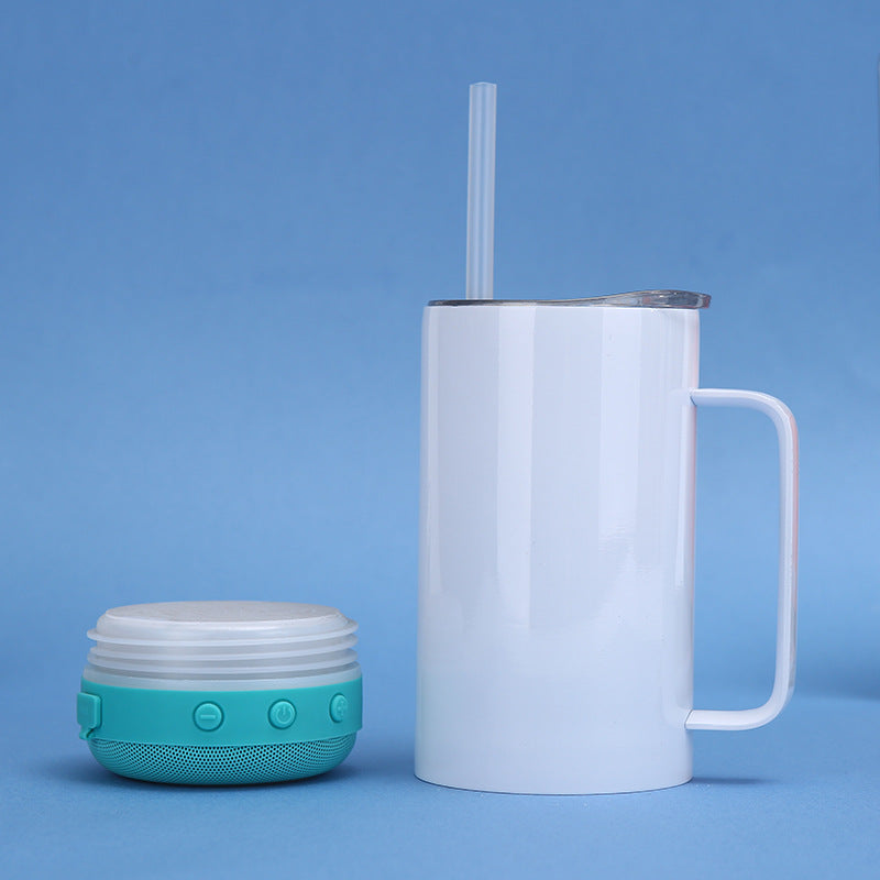 14oz White Sublimation Speaker Bluetooth Stainless Steel Mugs Five Colors Mix 25 Pack China Warehouse