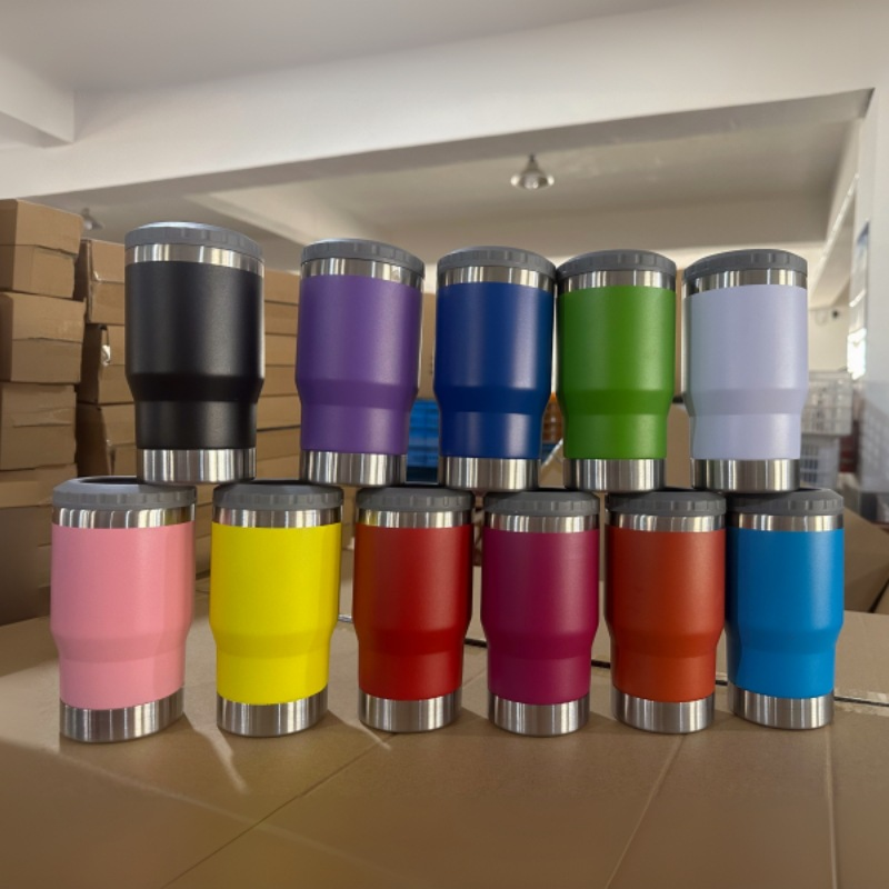 14oz Cooler Can with Opener for Laser Engraving Powder Coated Tumblers with Single/Double Lids 50 Pack China Warehouse