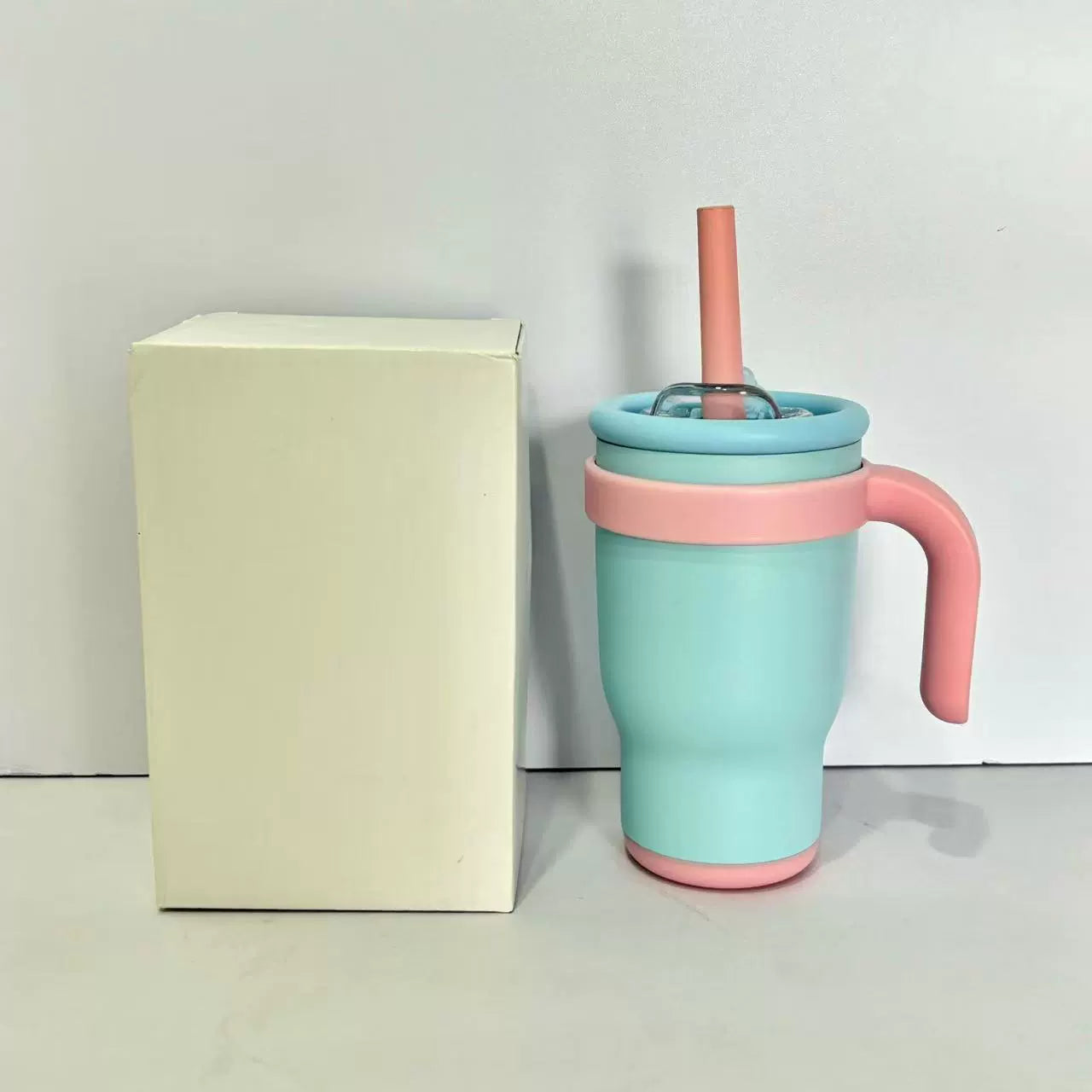 Kids 14oz Stainless Steel Colorful Tumblers with Handle for Laser Engraving 25Pack China Warehouse
