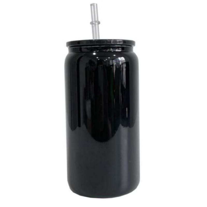 16oz Black Glass Can for UV DTF Wraps Super Cool Black Color Soda Beer Can 25Pack USA Warehouse