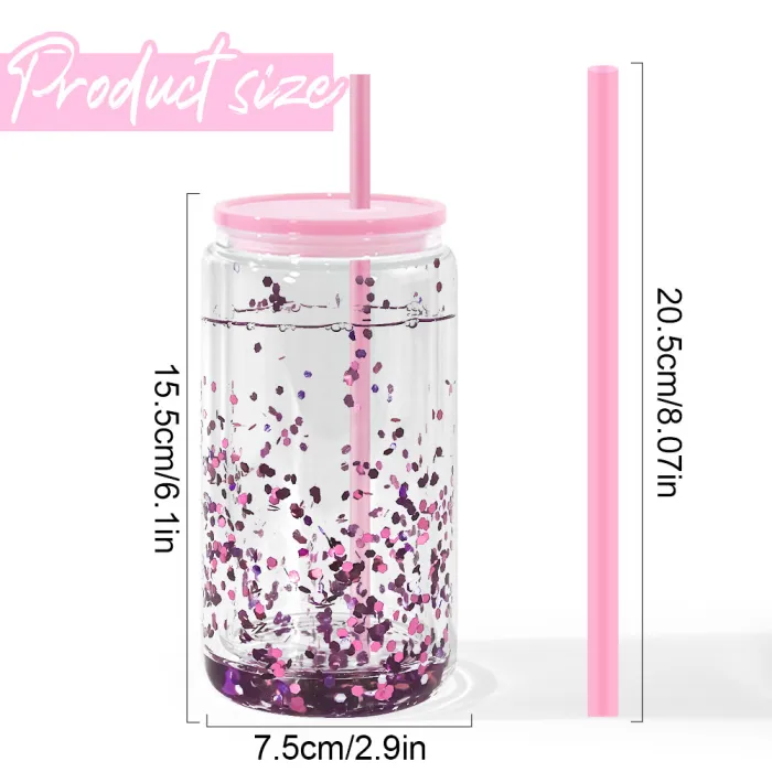 16oz Snow Globe Plastic Can with Colorful Plastic Lids Pre Drilled Hole 25 Pack USA Warehouse