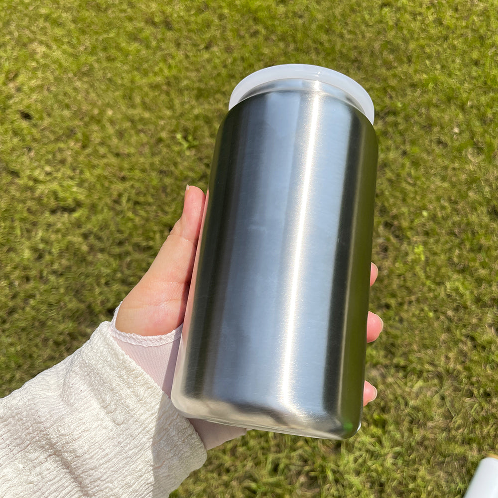 16oz Matt Candy Macaron Color Sublimation Stainless Steel Can 25Pack China Warehouse