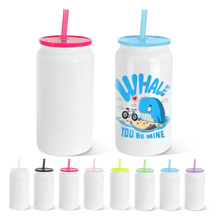 16oz White Stainless Steel Sublimation Cup Libby Shape Soda Beer Can for UV DTF Wraps 25 Pack USA Warehouse