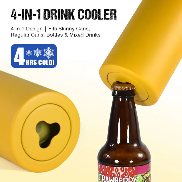 16oz Powder Coated Cooler Can with Two Lids and Bottom with Opener 4 in one Tumblers for Laser Engraved 25Pack USA Warehouse