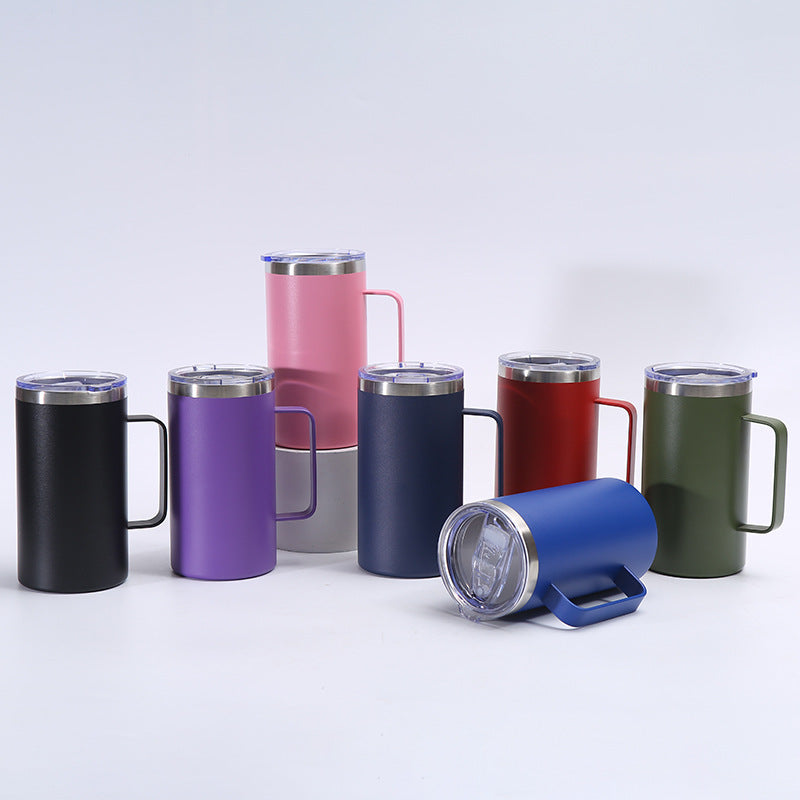 12oz/14oz/16oz Double Wall Stainless Steel Powder Coated Mugs for Laser Engraving 50 Pack China Warehouse