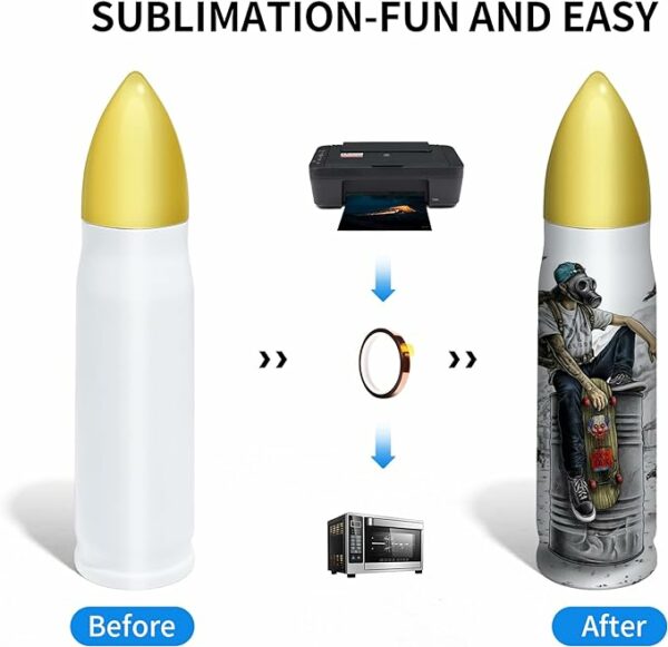 17oz 500ml Blank Sublimation Bullet Tumblers Shotgun Shell Water Bottles 25Pack China Warehouse