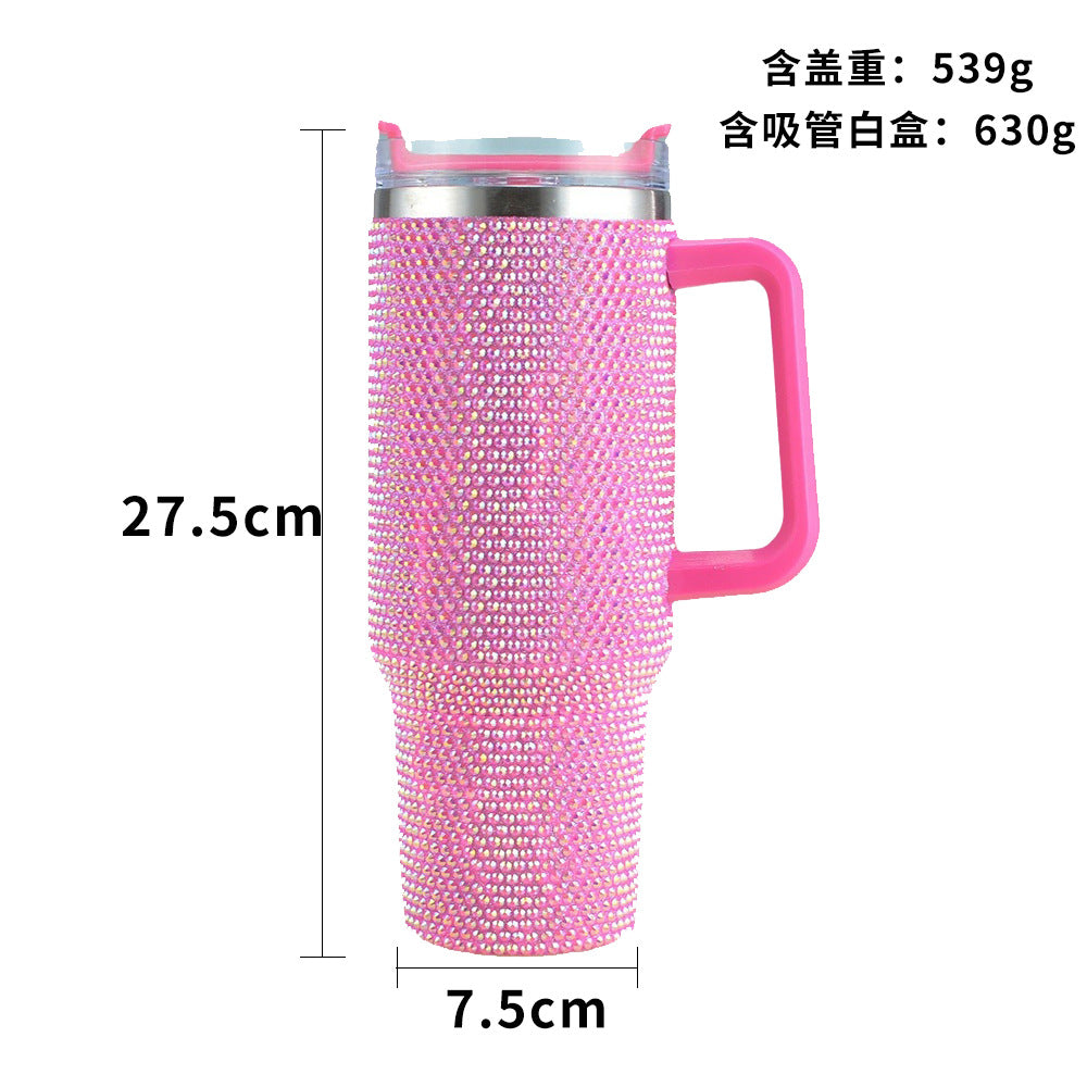 H1.0 40oz Bling Rhinestone Solid Color Luxury Style Tumblers for Women 16 Pack China Warehouse
