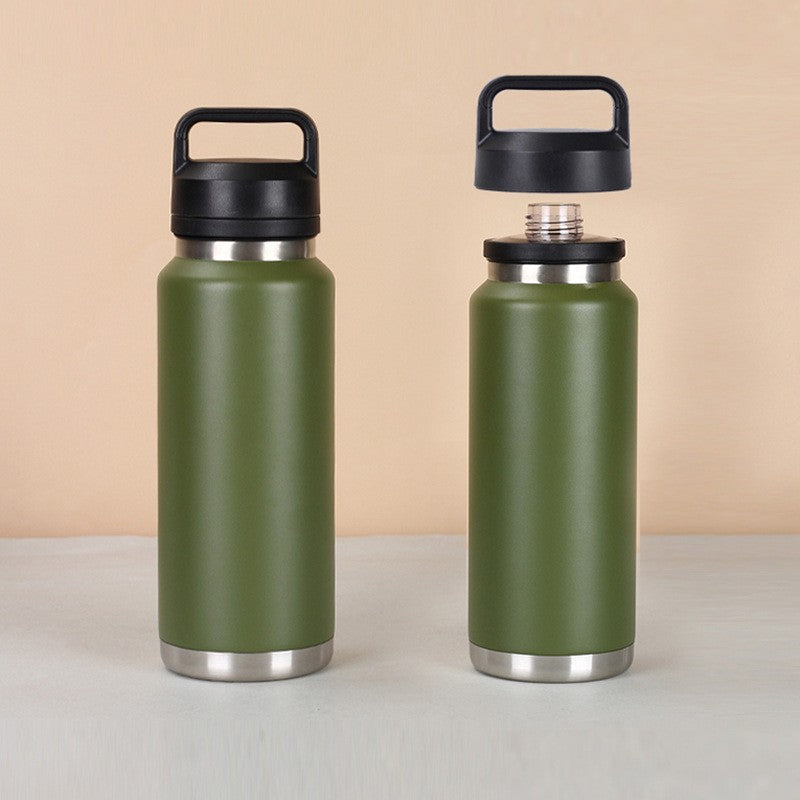 18oz 27oz 37oz Yeti Style Powder Coated Water Bottles with Flip Straw and Chug Cap Lids for Laser Engarving 25 Pack China Warehouse