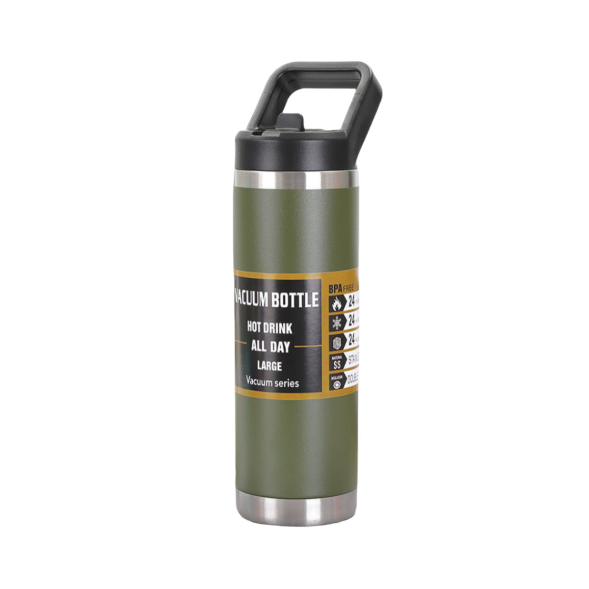 18oz 27oz 37oz Yeti Style Powder Coated Water Bottles with Flip Straw and Chug Cap Lids for Laser Engarving 25 Pack China Warehouse
