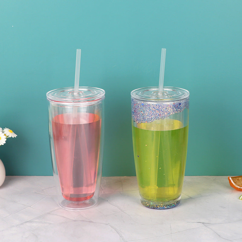 24oz Pre Drilled Hole Snow Globe Clear Plastic Cups for DIY Glitters 25 Pack China Warehouse