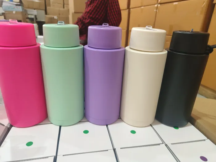 34oz FrankGreen Outdoor Powder Coated Water Bottles with Silicone Handle 25Pack USA Warehouse