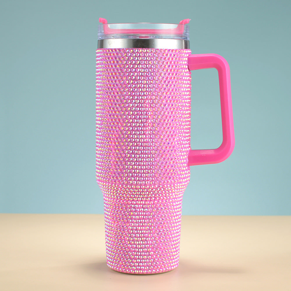 H1.0 40oz Bling Rhinestone Solid Color Luxury Style Tumblers for Women 16 Pack China Warehouse