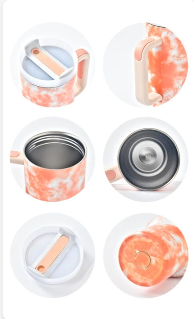 H2.0 40oz Tie Die Double Wall Stainelss Steel Quencher Seamless Tumblers 20Pack China Warehouse