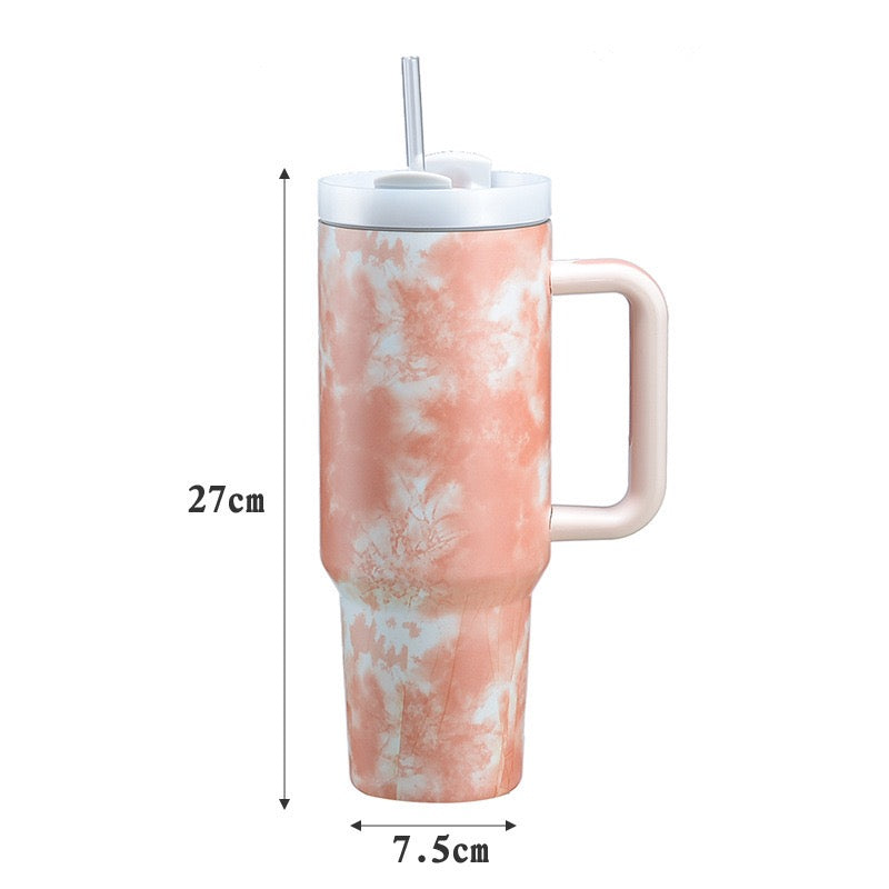 H2.0 40oz Tie Die Double Wall Stainelss Steel Quencher Seamless Tumblers 20Pack China Warehouse