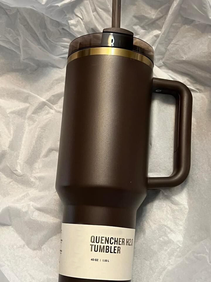40oz Gold Underneath Chocolate Color Quencher Tumblers for Laser Engraving 20 Pack China Warehouse