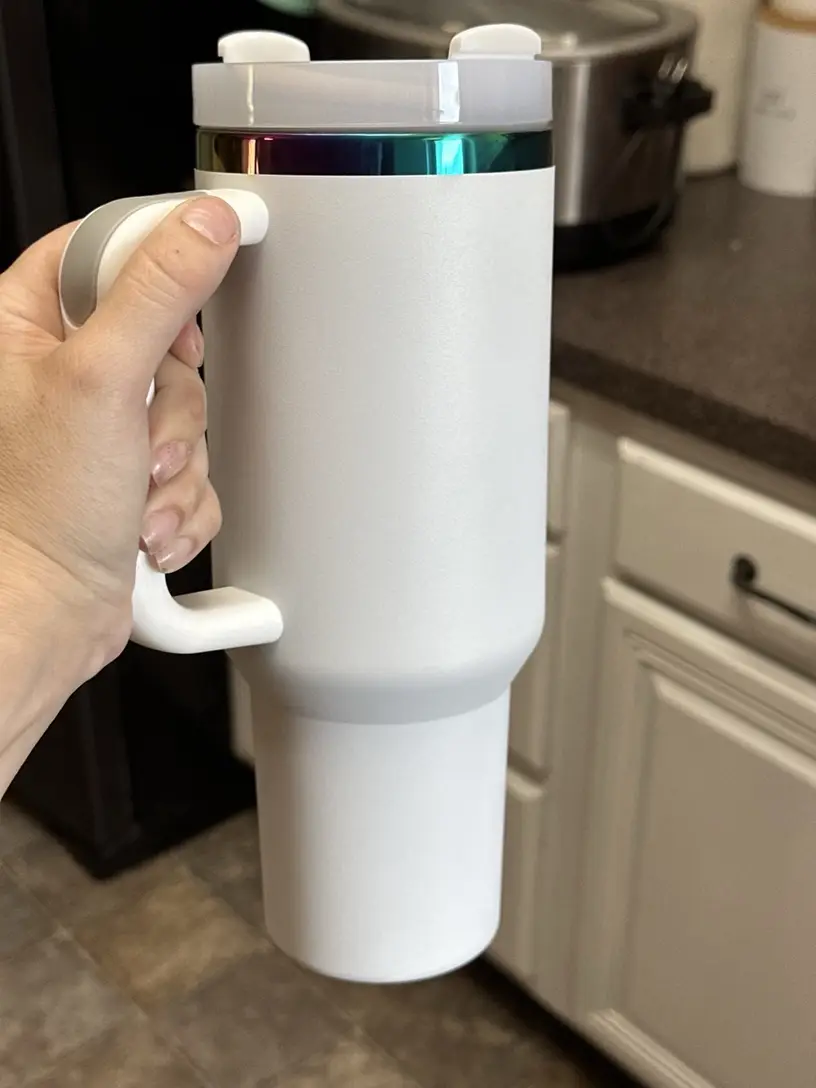 40oz 🌈Rainbow Plated Tumblers Powder Coated Quencher Tumbler with Meatl Straw for Laser Engraving 20Pack China