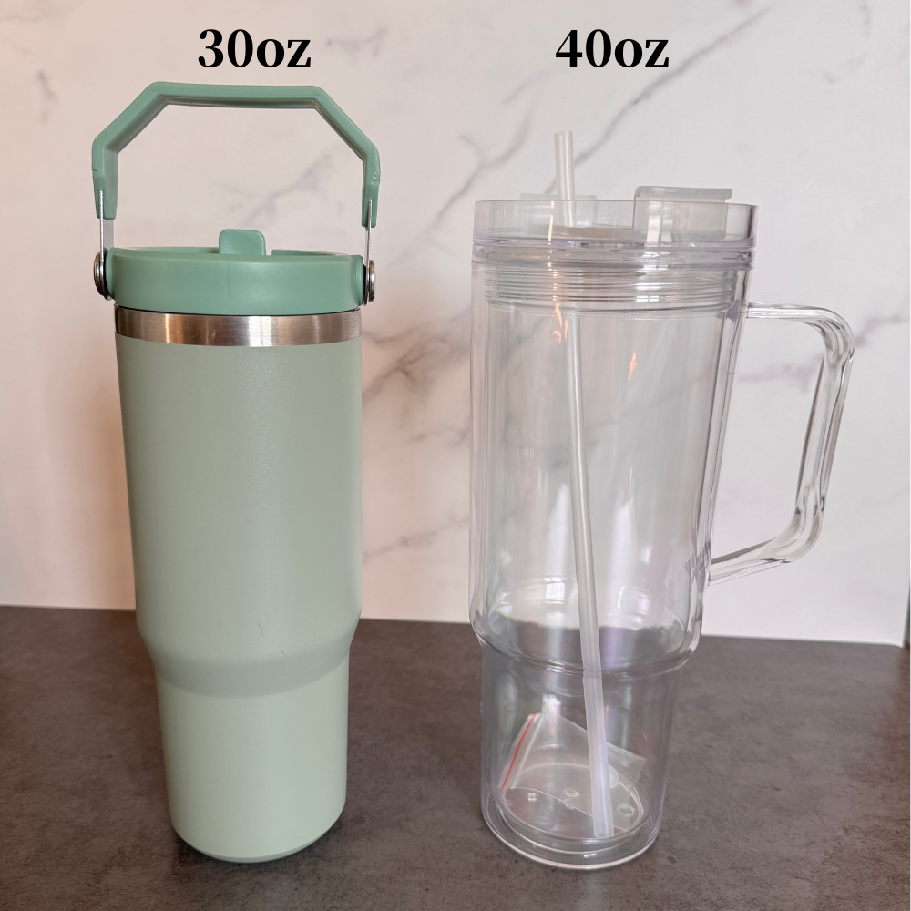 40oz Pre Drilled Hole Snow Globe Plastic Mugs Clear Double Wall Cups 20Pack China Warehouse