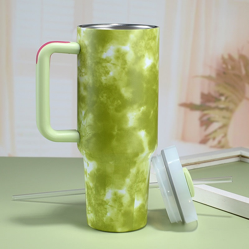 H2.0 40oz Tie Die Double Wall Stainelss Steel Quencher Seamless Tumblers 20Pack China Warehouse