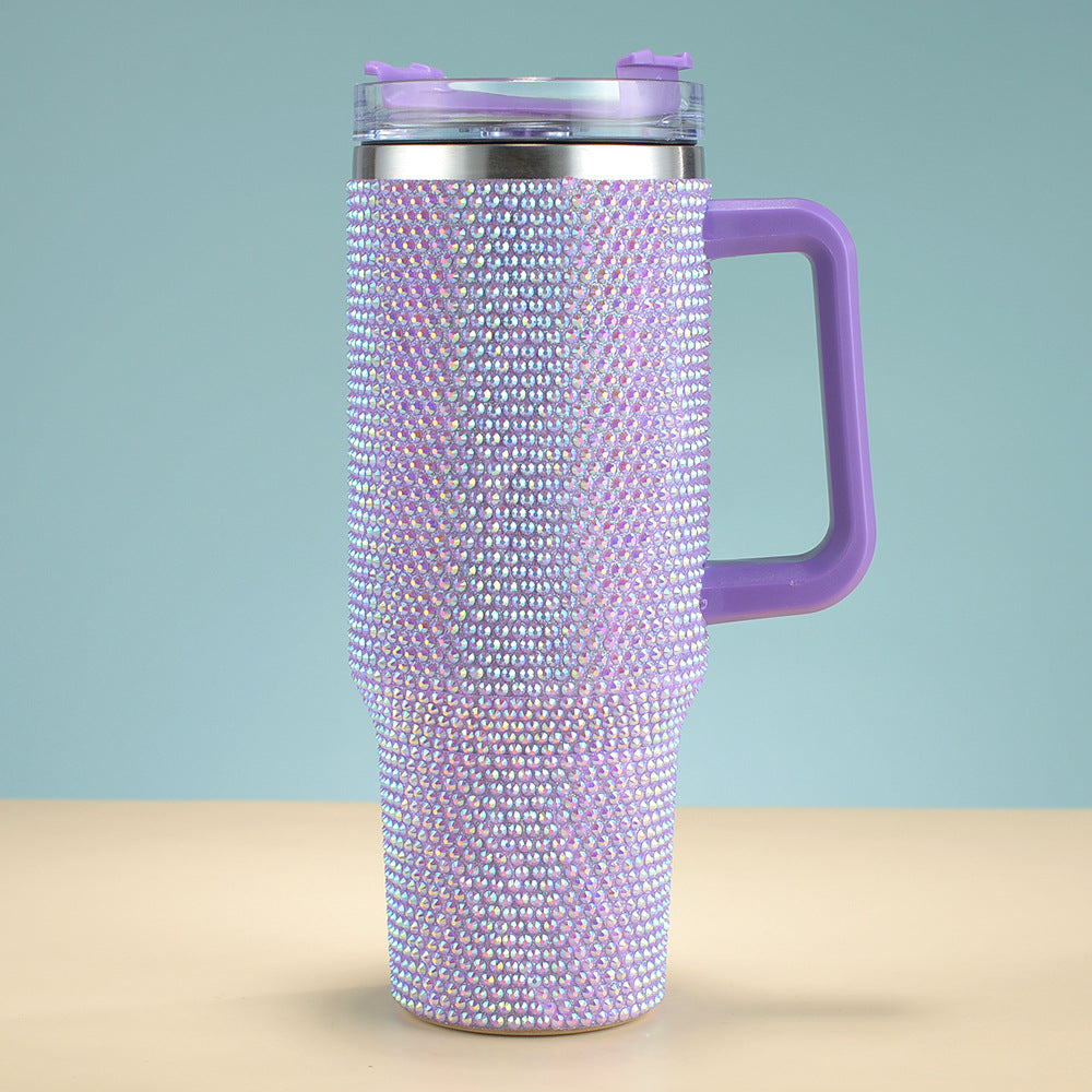 H1.0 40oz Bling Rhinestone Solid Color Luxury Style Tumblers for Women 16 Pack China Warehouse