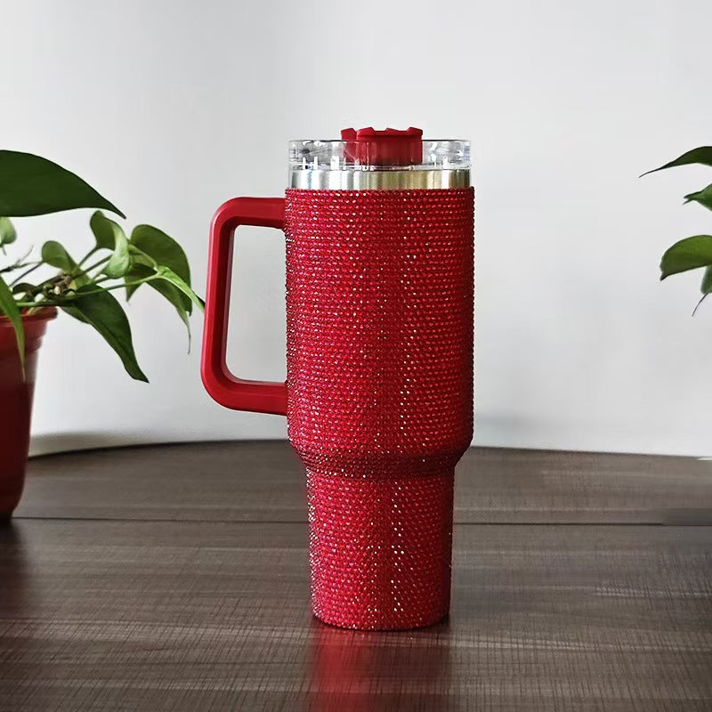 H1.0 40oz Bling Rhinestone Solid Color Luxury Style Tumblers for Women 16 Pack China Warehouse