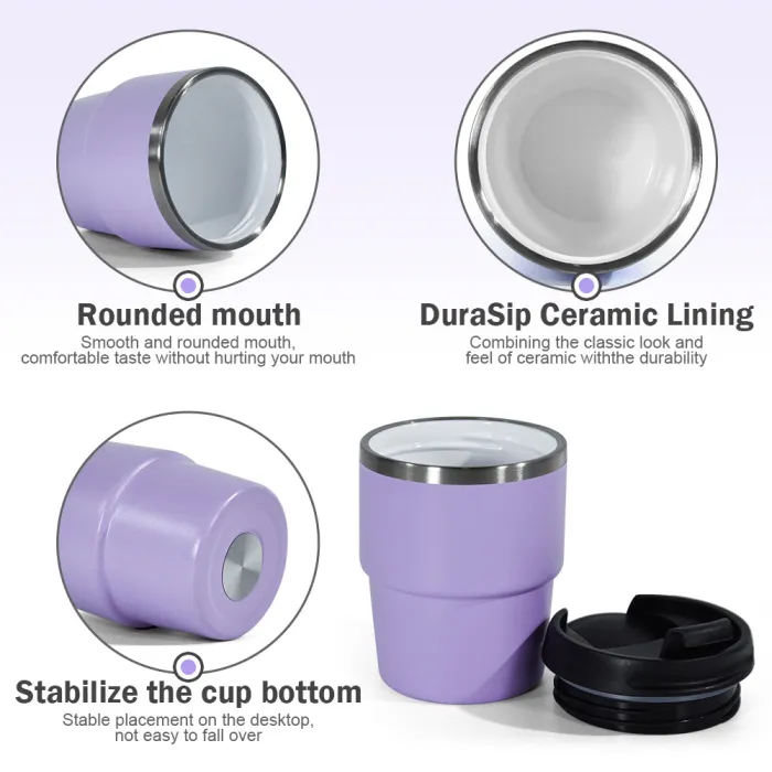 6oz Mini Coffee Cups Double Vacuum Tumblers Inside with Enamel Coating 30Pack USA Warehouse