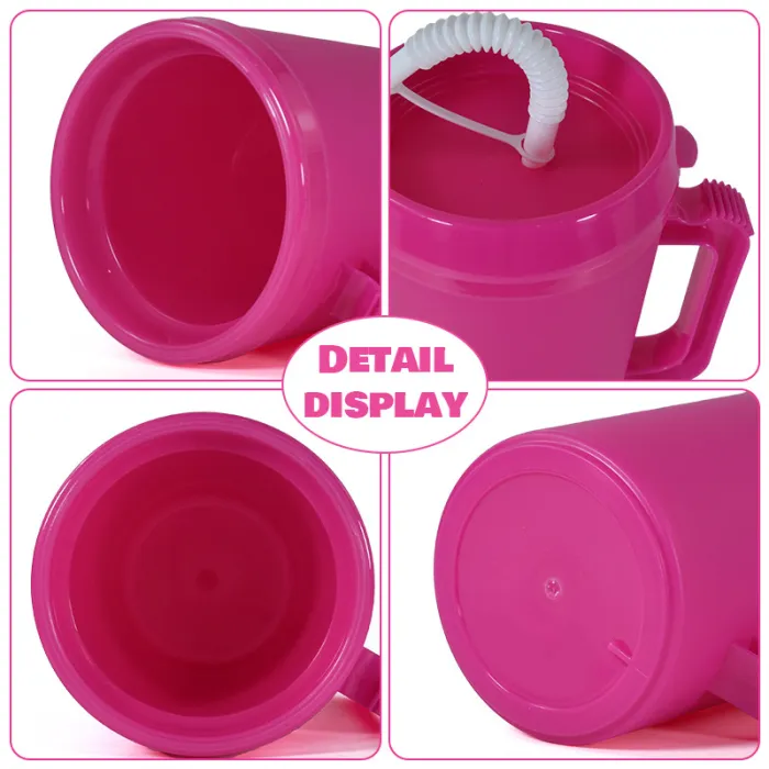 BPA Free 34oz Plastic Mugs for UV DTF Wraps 24 Pack USA Warehouse