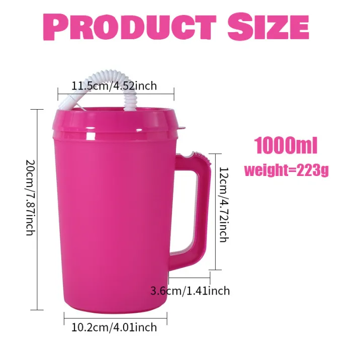 BPA Free 34oz Plastic Mugs for UV DTF Wraps 24 Pack USA Warehouse