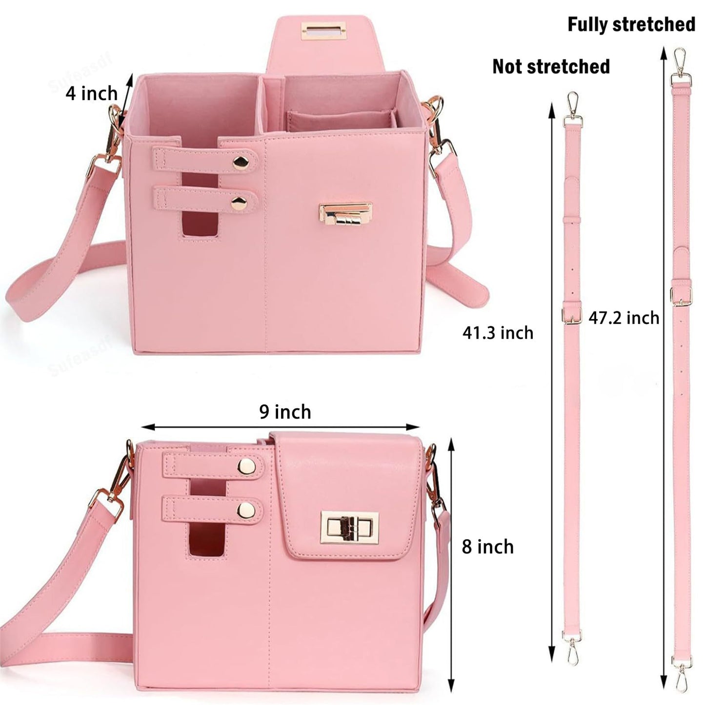 Crossbody Bag Purse for Stanley Cup Bag Outdoor Portable Water Bottle Holder with Adjustable Shoulder Strap 12 Pack