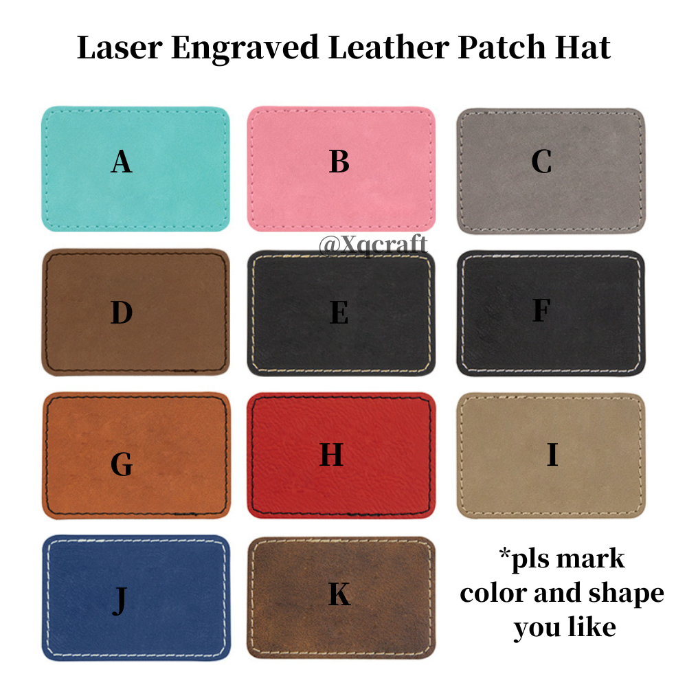 Laser Engraved Leather Patch Hat Custom Logo Leather Patches 200 Pack China Warehouse by air ship