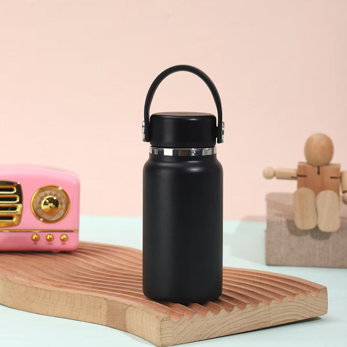 6.7oz (200ML) Cute Mini New Style Powder Coated Coffee Water Bottles for Laser Enrgaved
