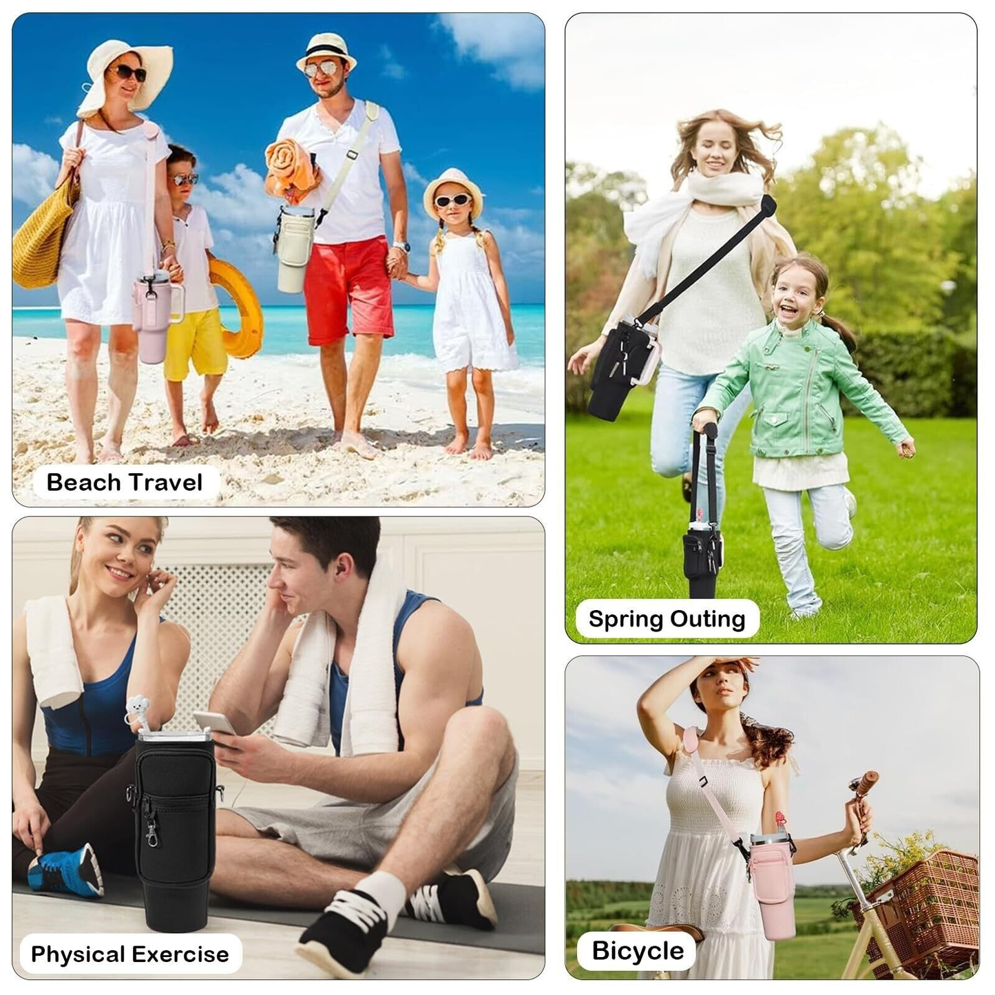 Water Bottle Pouch for Stanley Quencher Series Tumblers Cup Backpack with Multiple Pockets for Phone, Cards, Keys (Bag Only) 20Pack China Warehouse