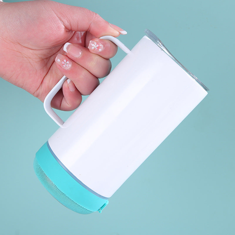 14oz White Sublimation Speaker Bluetooth Stainless Steel Mugs Five Colors Mix 25 Pack China Warehouse