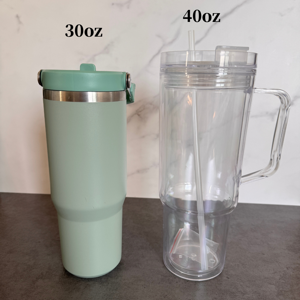 40oz Pre Drilled Hole Snow Globe Plastic Mugs Clear Double Wall Cups 20Pack China Warehouse