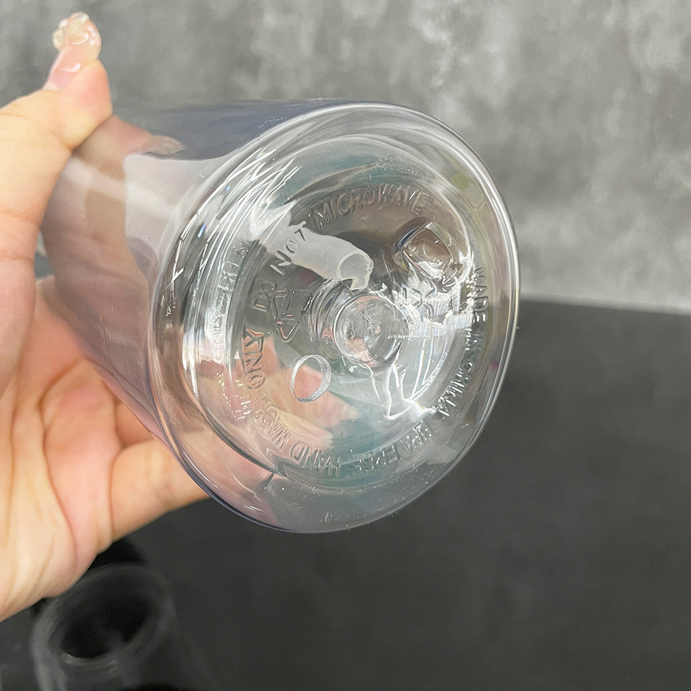 10oz Kids Double Wall Snow Globe Plastic Cups With Plug and Pre-drilled Hole 50Pack USA Warehouse
