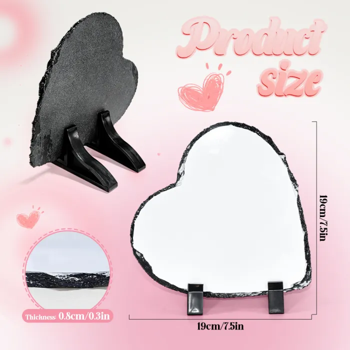 6*8 inch Blank Sublimation Rock Slate Photo Slates Square Heart Rectangle Shape 20pack USA Warehouse