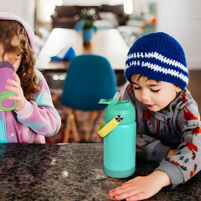 12oz Kids Colorful Powder Coated Water Bottles for Laser Engraving 25Pack USA Warehouse