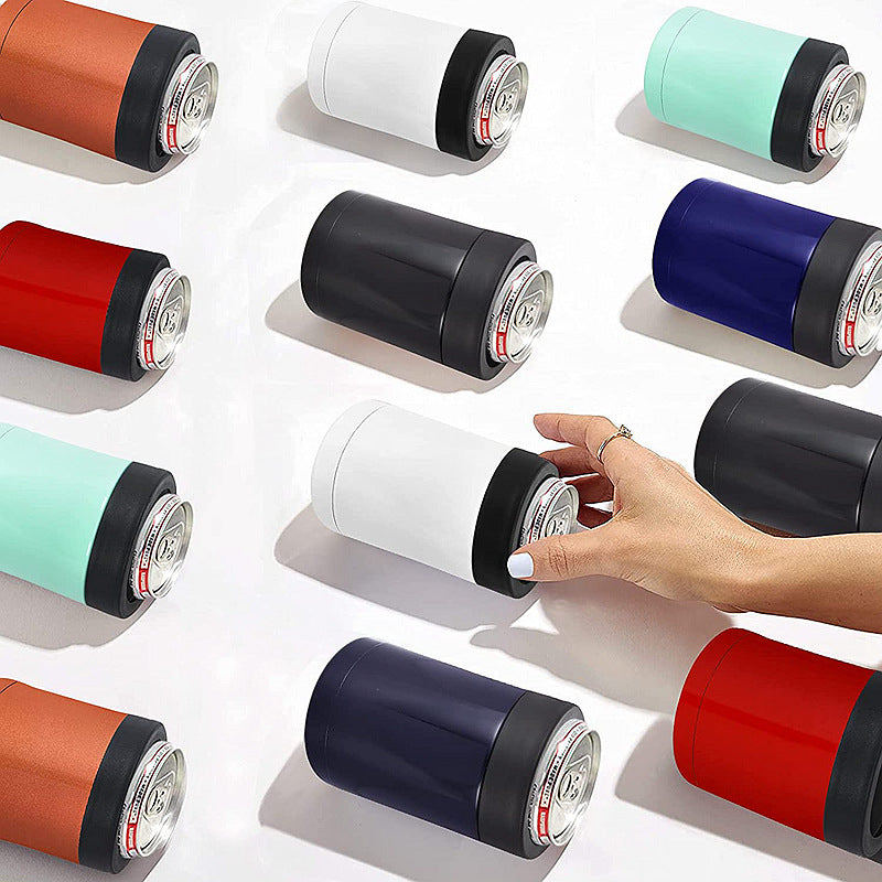12oz 16oz Laser Engraved 4-1 Can Coolers Double Wall Stainless Steel Skinny Tumblers 25Pack China Warehouse