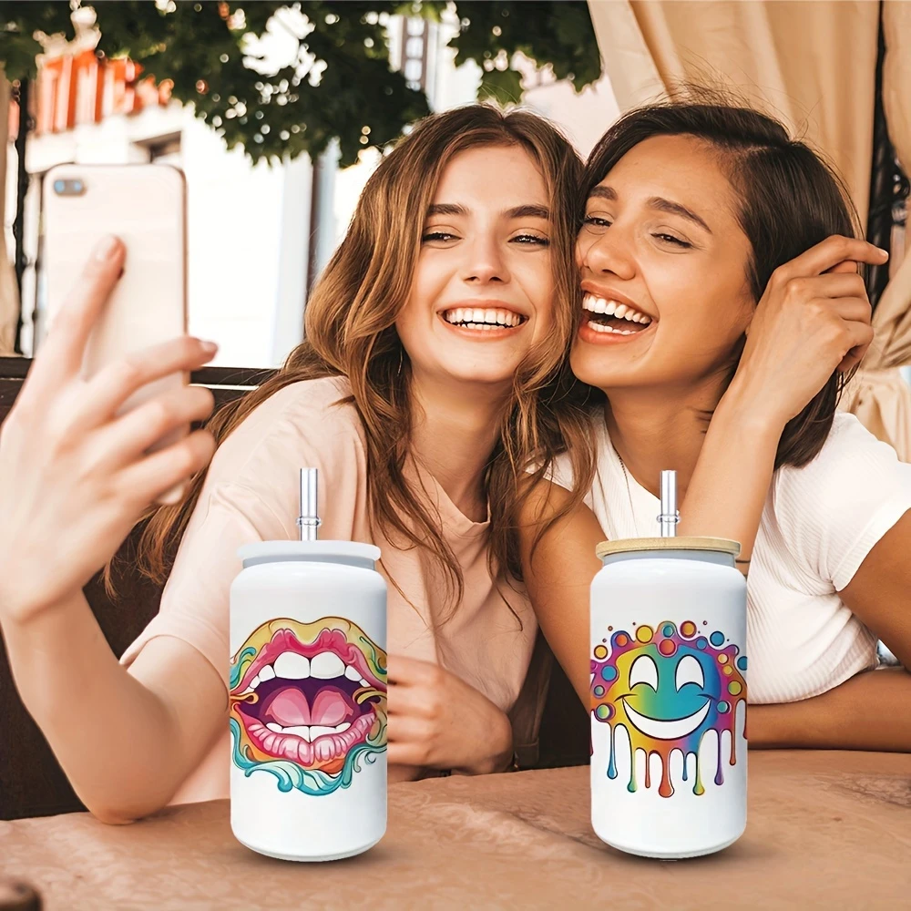 16oz White Sublimation Double Vacuum Stainless Steel Can With Two Lids 25Pack USA Warehouse