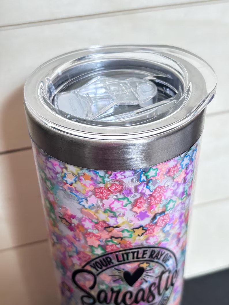 20oz Outside Sublimation Stainless Steel Tumblers Inner Snow Globe White Plastic Can 25 Pack USA Warehouse