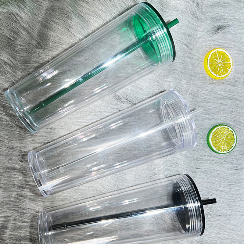 24oz Pre Drilled Snow Globe Plastic Cups for DIY Glitters and UV DTF Wraps 20 Pack China Warehouse