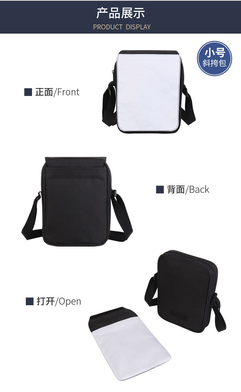 Kids Blank Sublimation Crossbody Bags for School 30 Pack China Warehouse Ship by Air