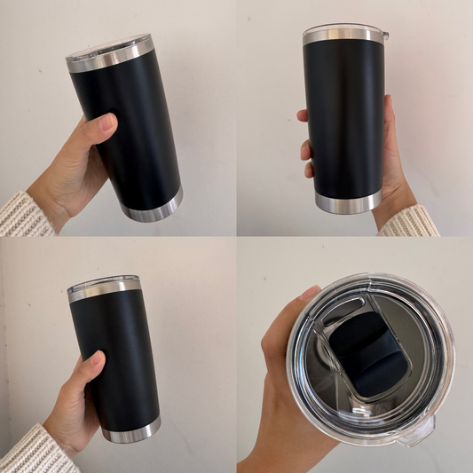 20oz men black car tumblers with magnetic lids for laser engrvaing