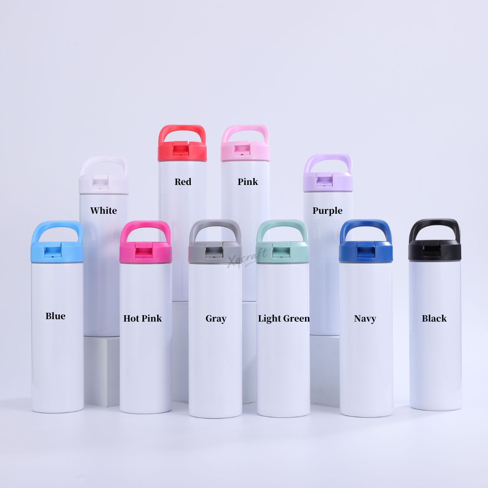 20oz Blank Sublimation Straight Tumblers with Flip Straw Lids 10 Colors Mix 25 Pack China Warehouse