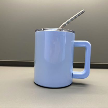 10oz Blank Sublimation  Lowball Mugs With Removable Plastic Handle and Magnetic Lids 25 Pack USA Warehouse