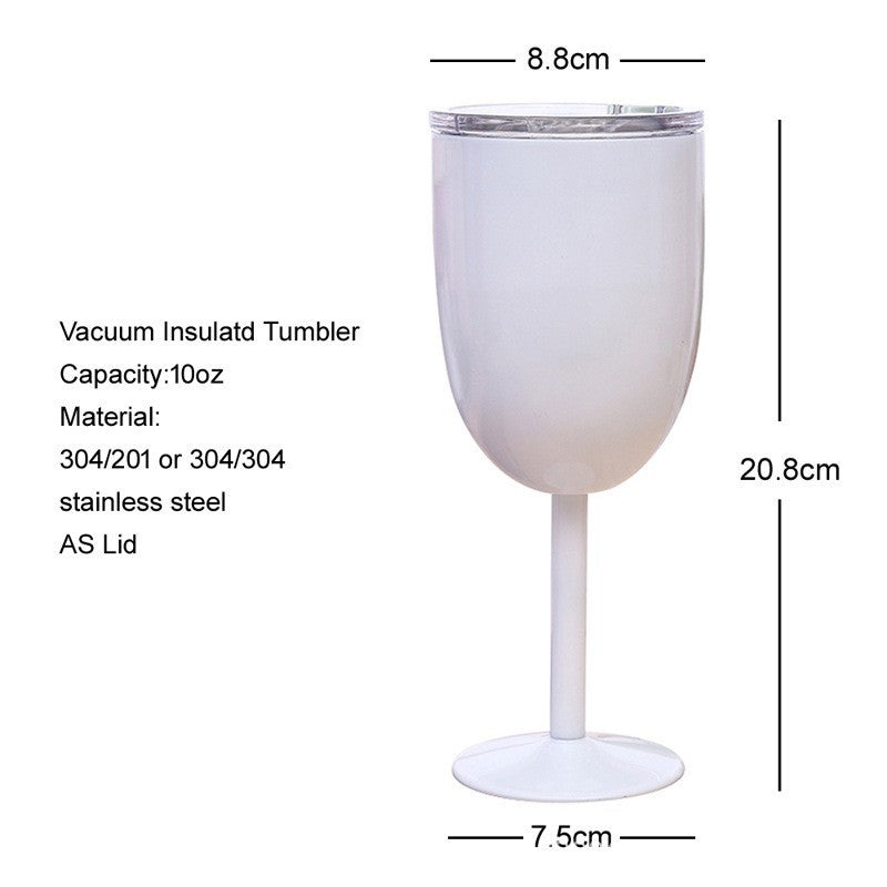 10oz Stainless Steel Wine Glasses for Laser Engraved 25 Pack China Warehouse