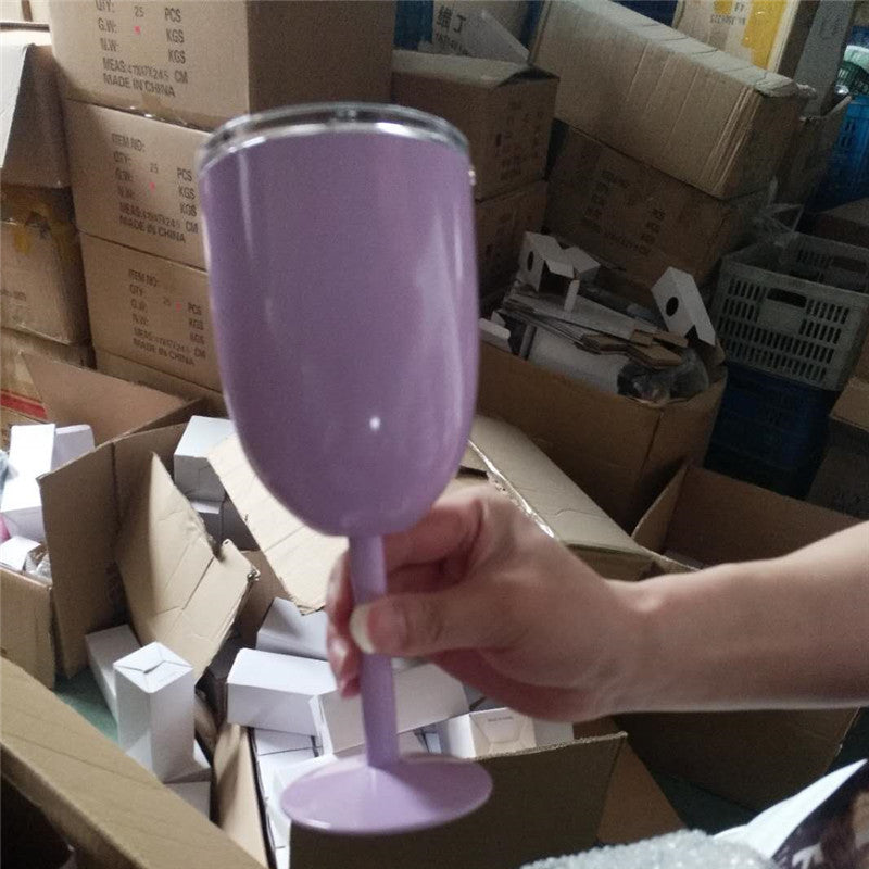 10oz Stainless Steel Wine Glasses for Laser Engraved 25 Pack China Warehouse